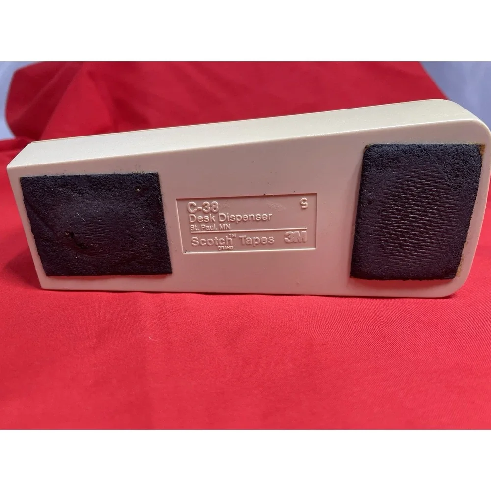 Scotch - Vintage Rare Tape Desk Dispenser M Sand Weighted Retro C38 3M